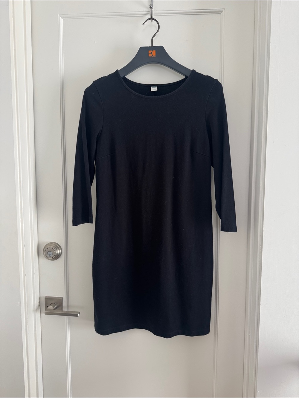 Old Navy Black Long Sleeve Boatneck Dress